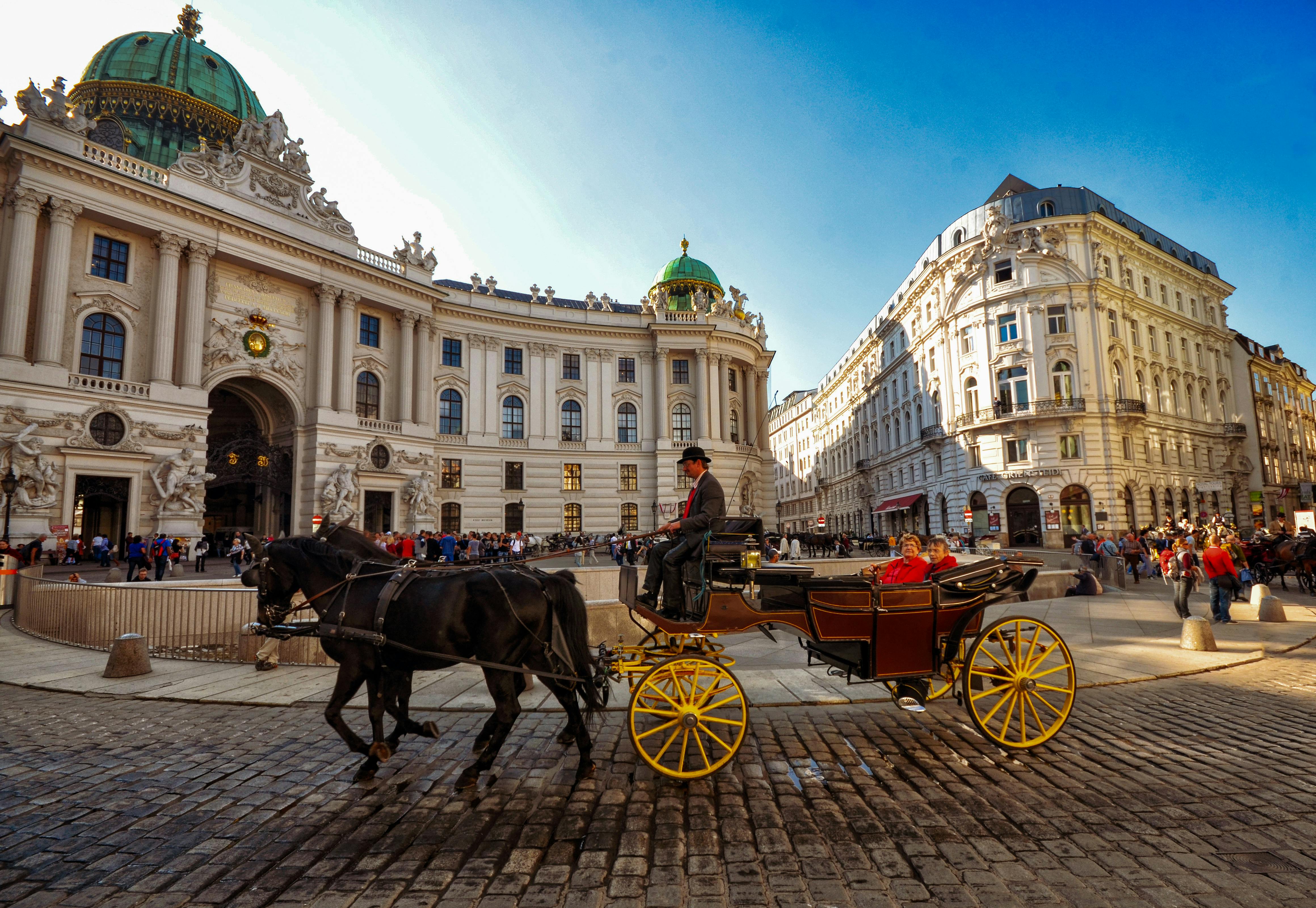 Vienna's Belvedere Palace or Ringstrasse architecture — the late-Habsburg building stock that anchors most slow-travel stays in the city.